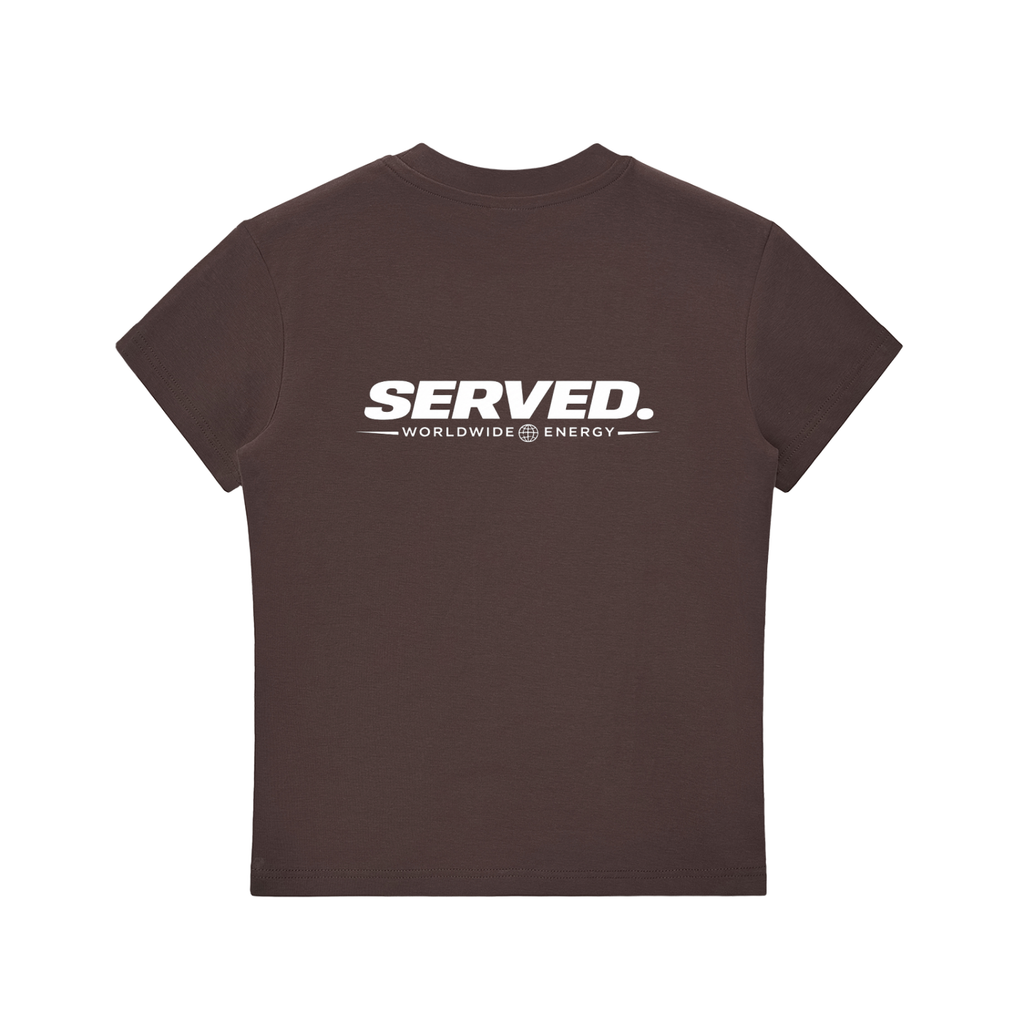 Served. Worldwide Energy Women’s Bodycon Crewneck T-Shirt