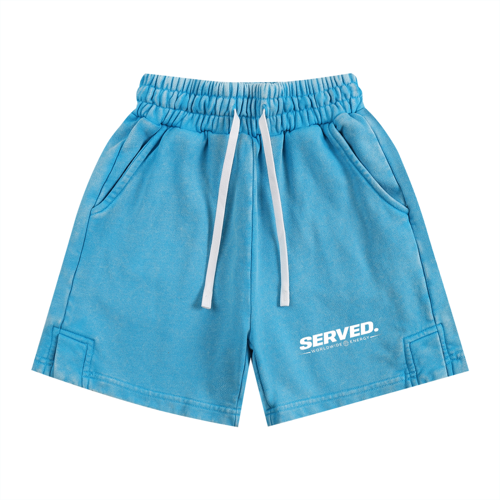 Served. Worldwide Energy Washed Kid's Shorts