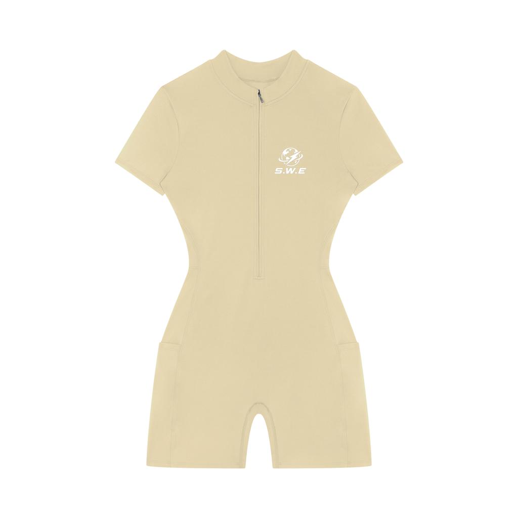 Served. Worldwide Energy Women's Quarter-Zip Short Sleeve Romper