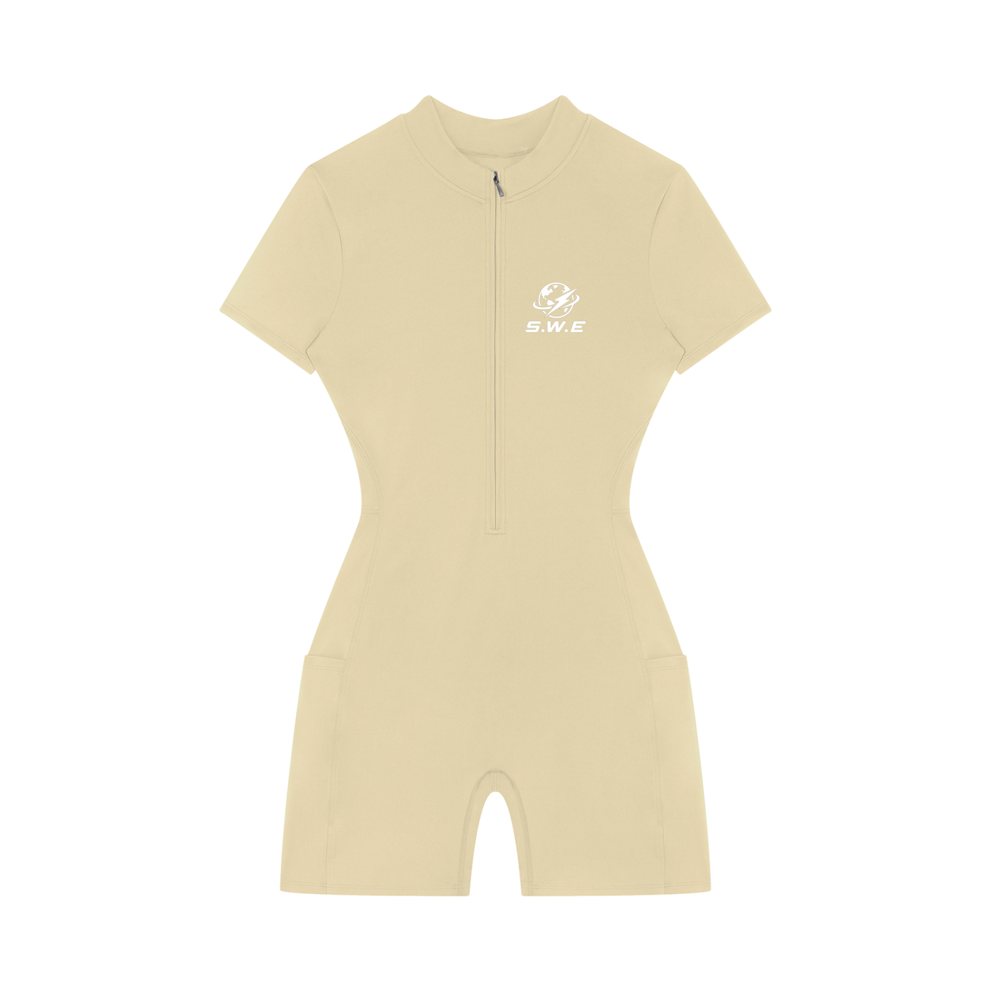 Served. Worldwide Energy Women's Quarter-Zip Short Sleeve Romper