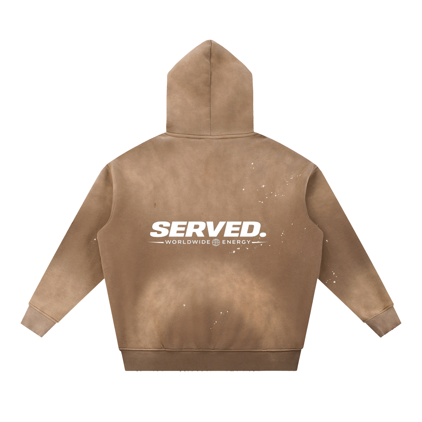Served. Worldwide Energy Washed Frayed Fleece Hoodie
