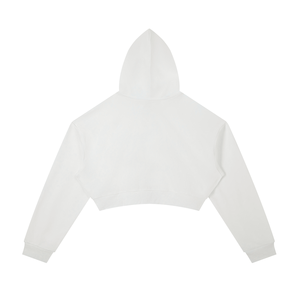 Served. Worldwide Energy Women's Cropped Zip-Up Hoodie