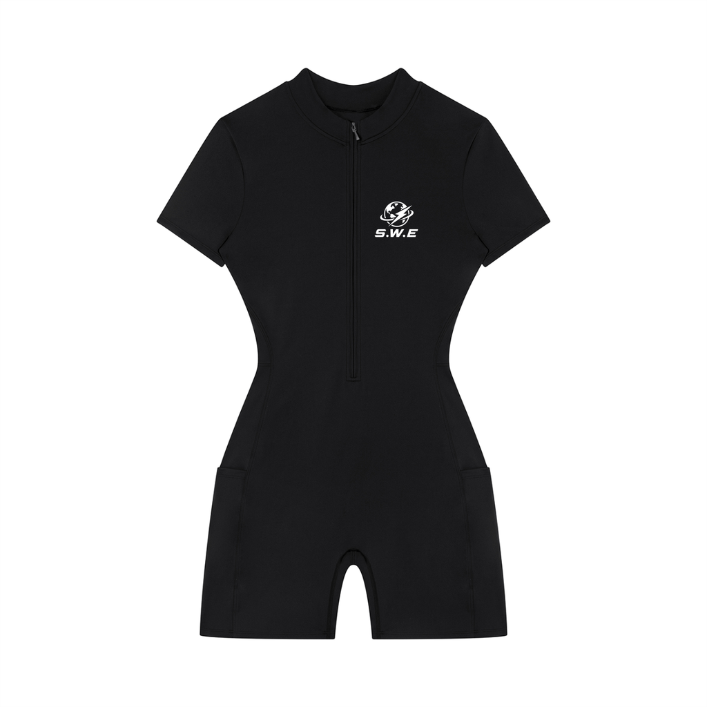Served. Worldwide Energy Women's Quarter-Zip Short Sleeve Romper