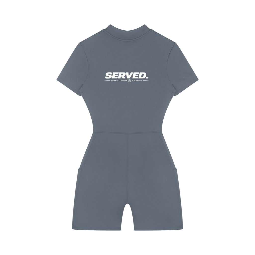 Served. Worldwide Energy Women's Quarter-Zip Short Sleeve Romper