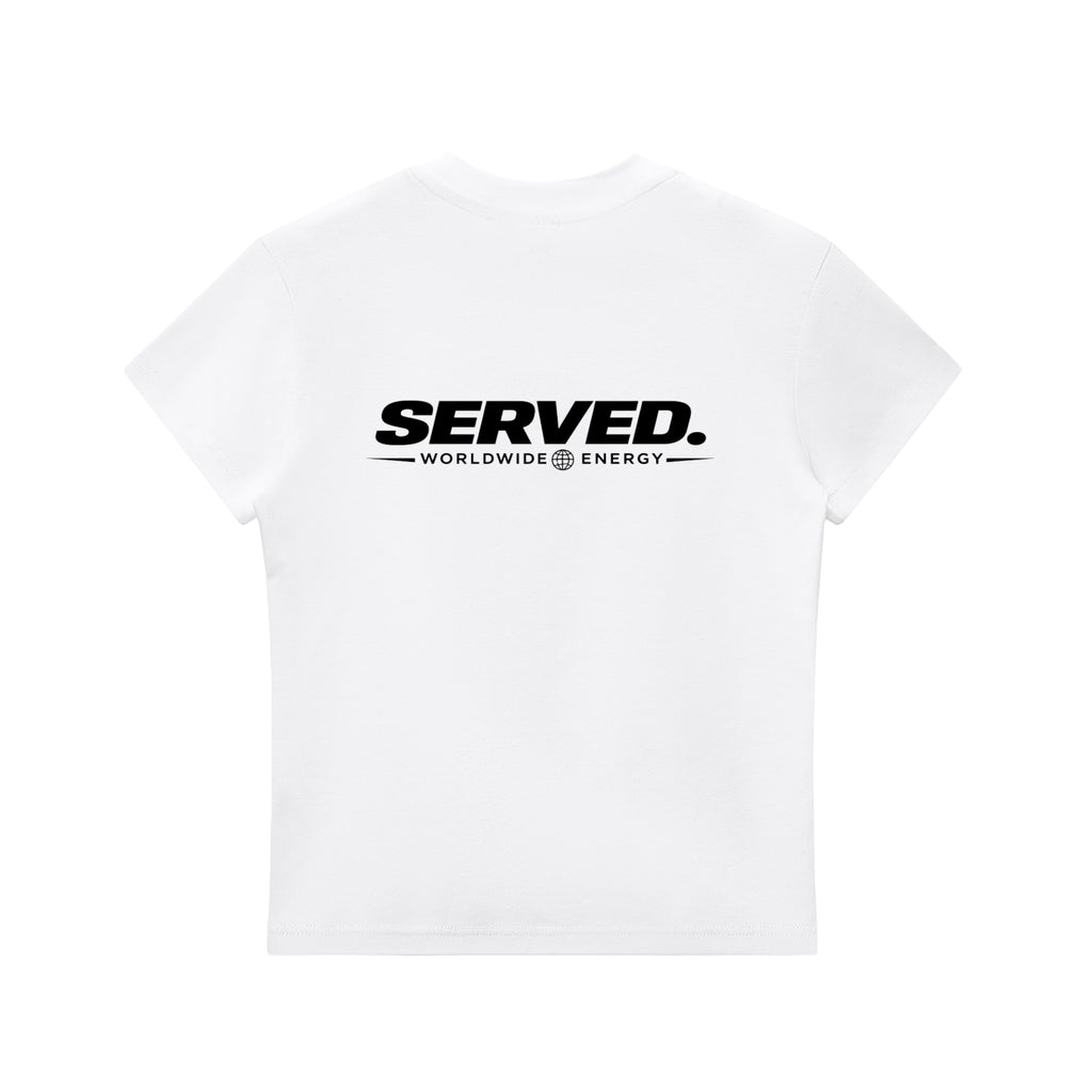 Served. Worldwide Energy Women’s Bodycon Crewneck T-Shirt