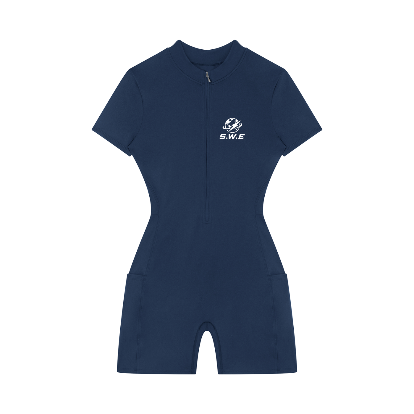 Served. Worldwide Energy Women's Quarter-Zip Short Sleeve Romper