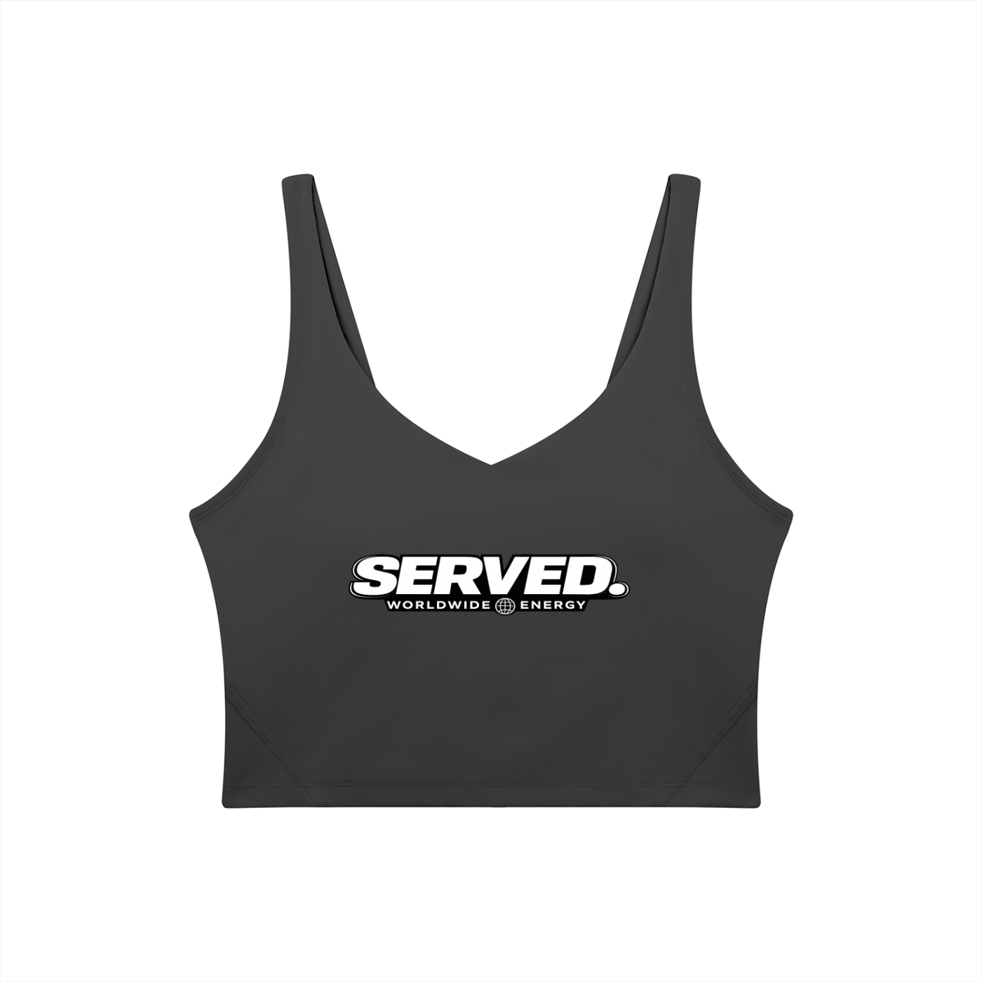 Served Worldwide Energy Women's V-Neck Yoga Sports Bra