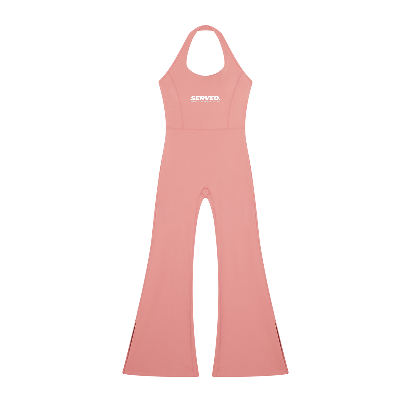 Served. Worldwide Energy Halter Flared Jumpsuit