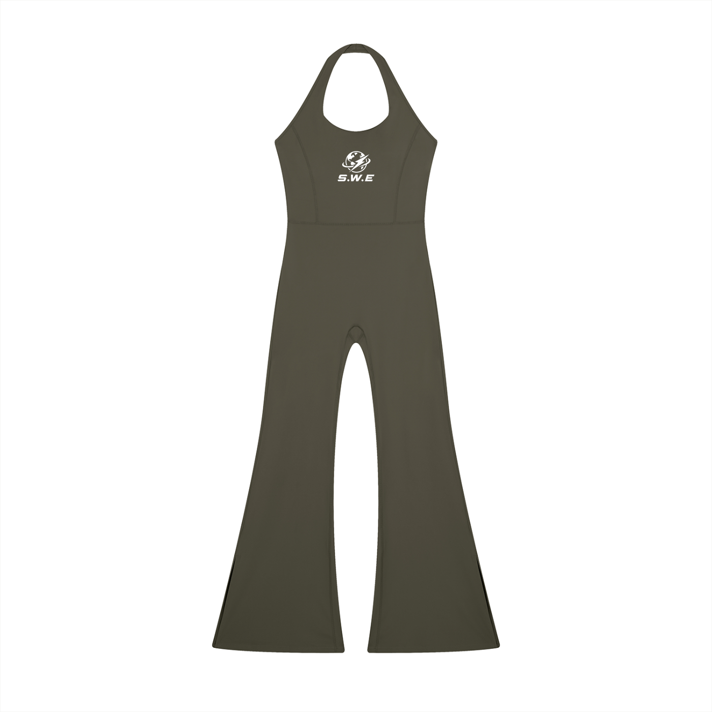 Served. Worldwide Energy Halter Flared Jumpsuit