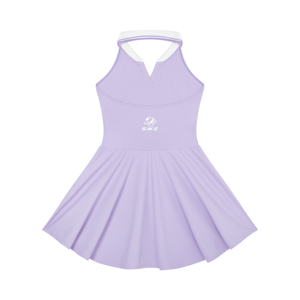 Served.  Worldwide Energy Collared Halter A-Line Tennis Dress