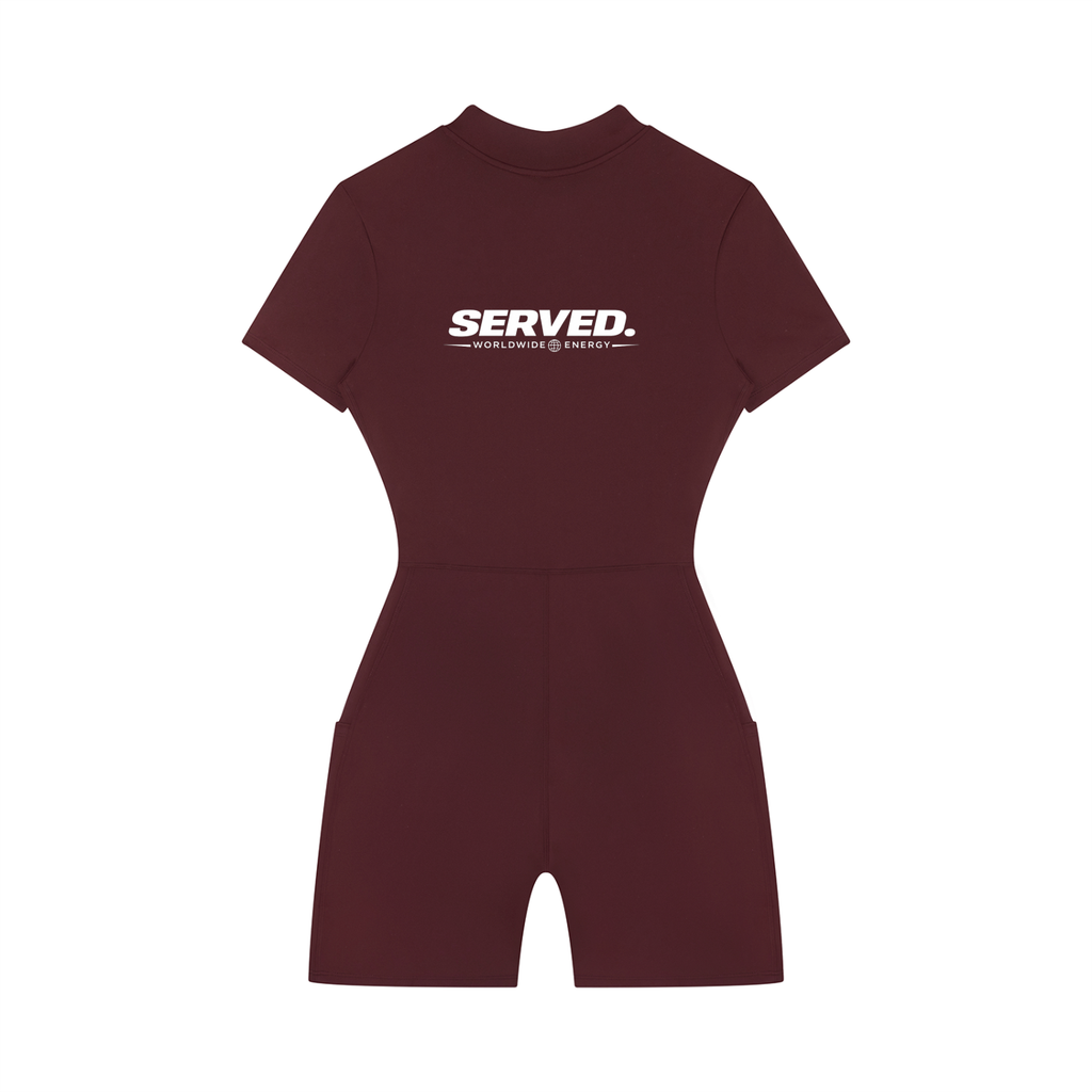 Served. Worldwide Energy Women's Quarter-Zip Short Sleeve Romper