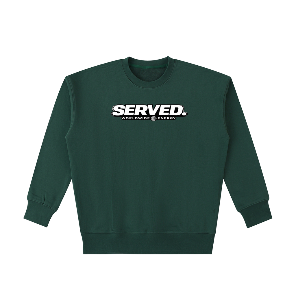 Served. Worldwide Energy Men Heavyweight Cotton Sweatshirt