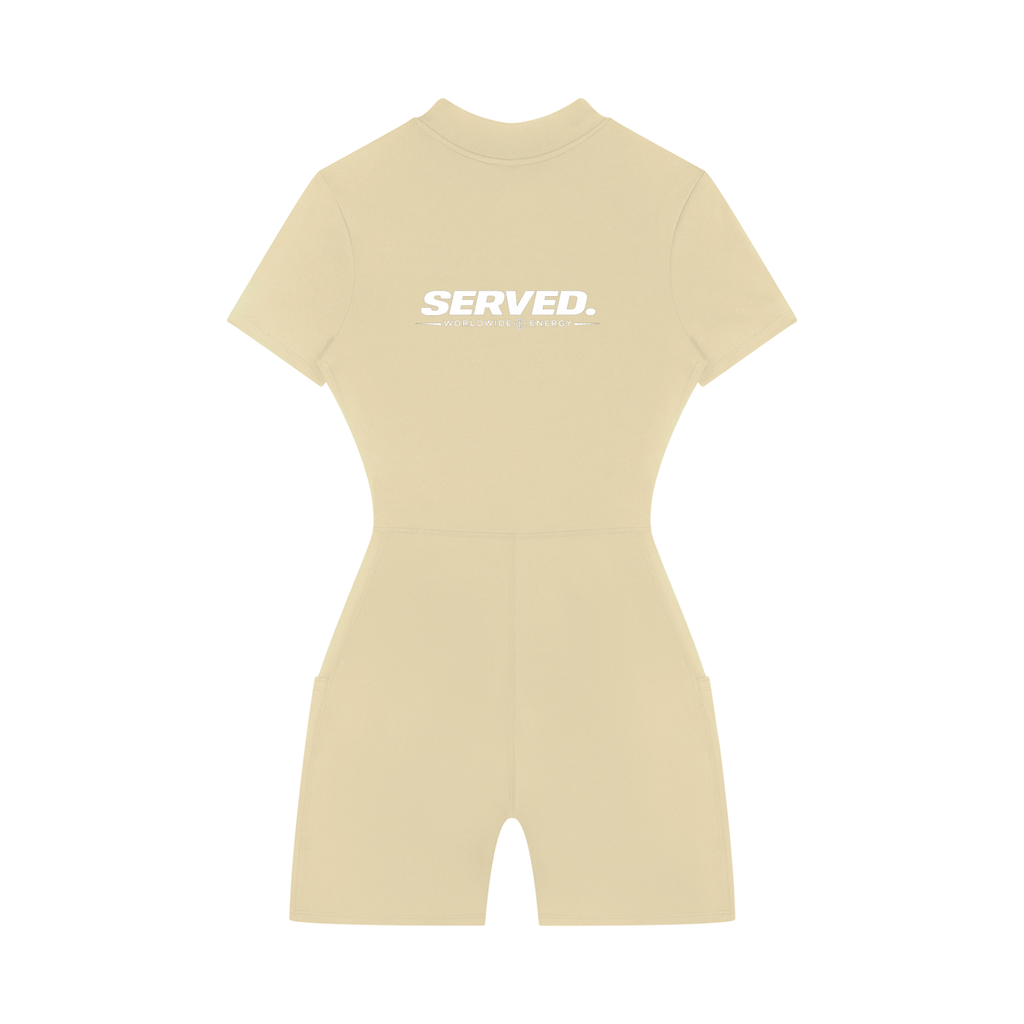 Served. Worldwide Energy Women's Quarter-Zip Short Sleeve Romper