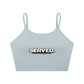 Served Worldwide Energy Spaghetti Strap Yoga Sports Bra