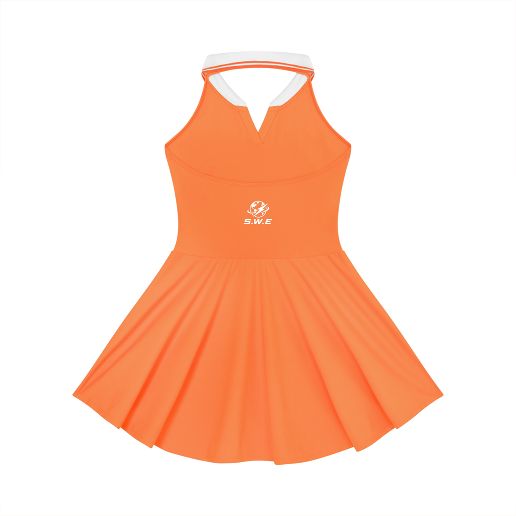 Served.  Worldwide Energy Collared Halter A-Line Tennis Dress