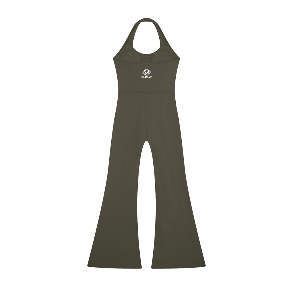 Served. Worldwide Energy Halter Flared Jumpsuit