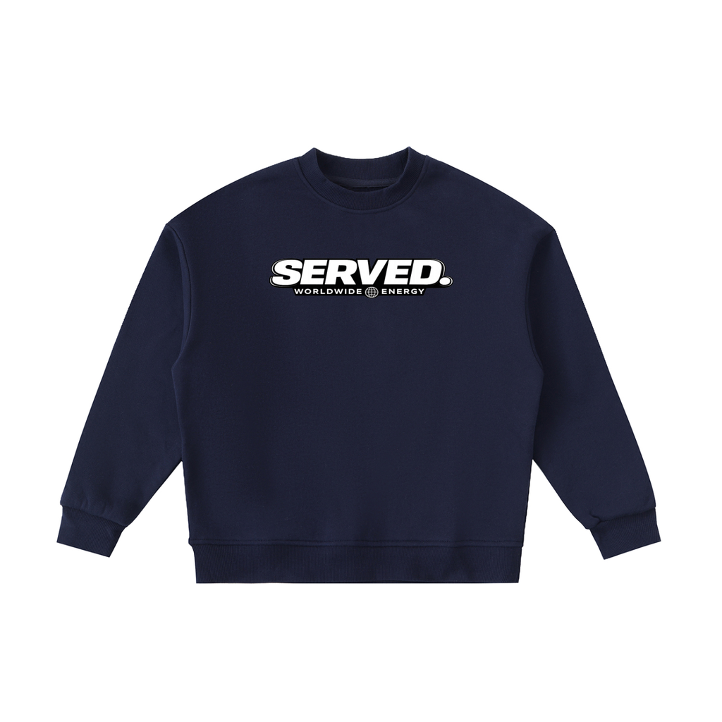 Served. Worldwide Energy Fleece Kids' Crewneck Sweatshirt