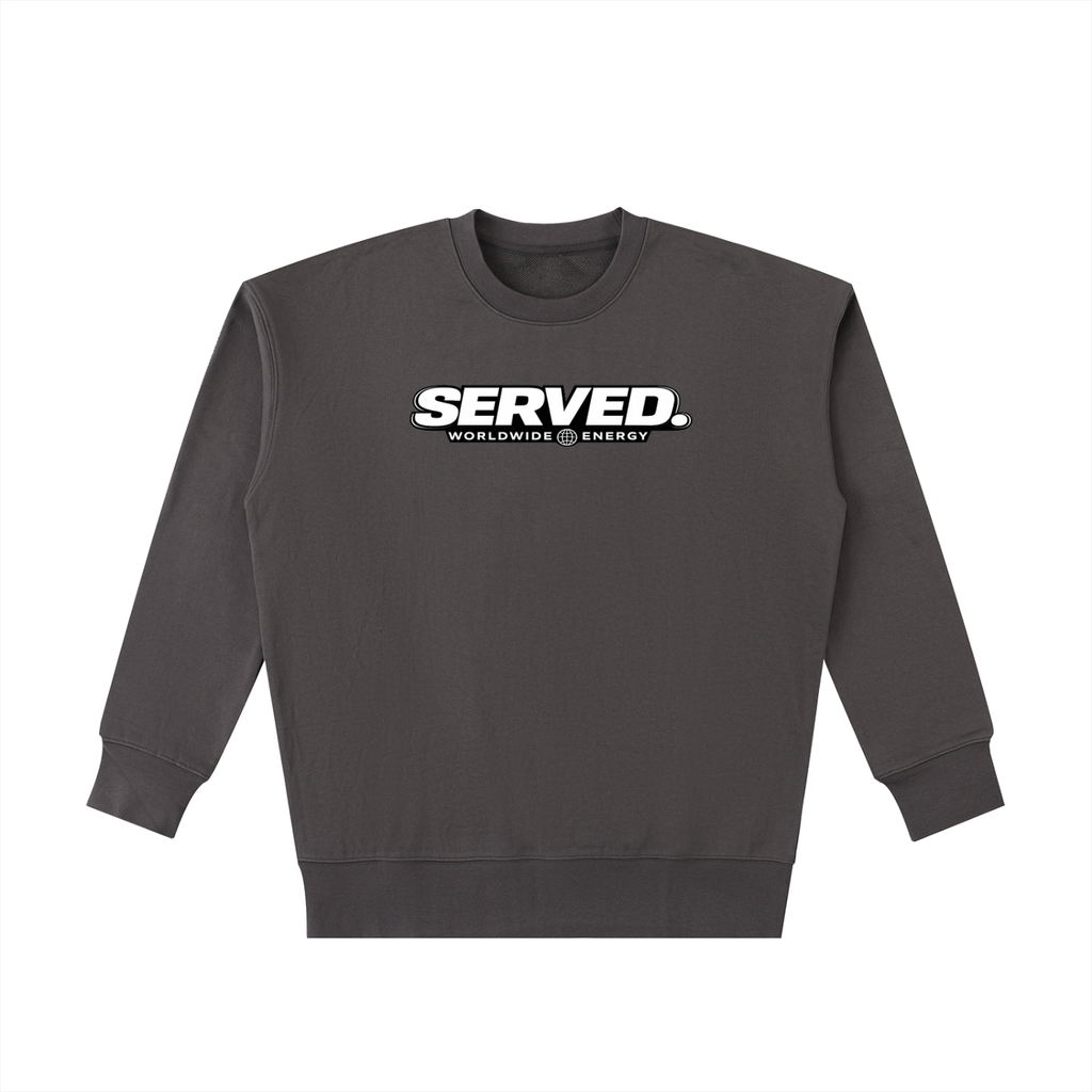 Served. Worldwide Energy Men Heavyweight Cotton Sweatshirt