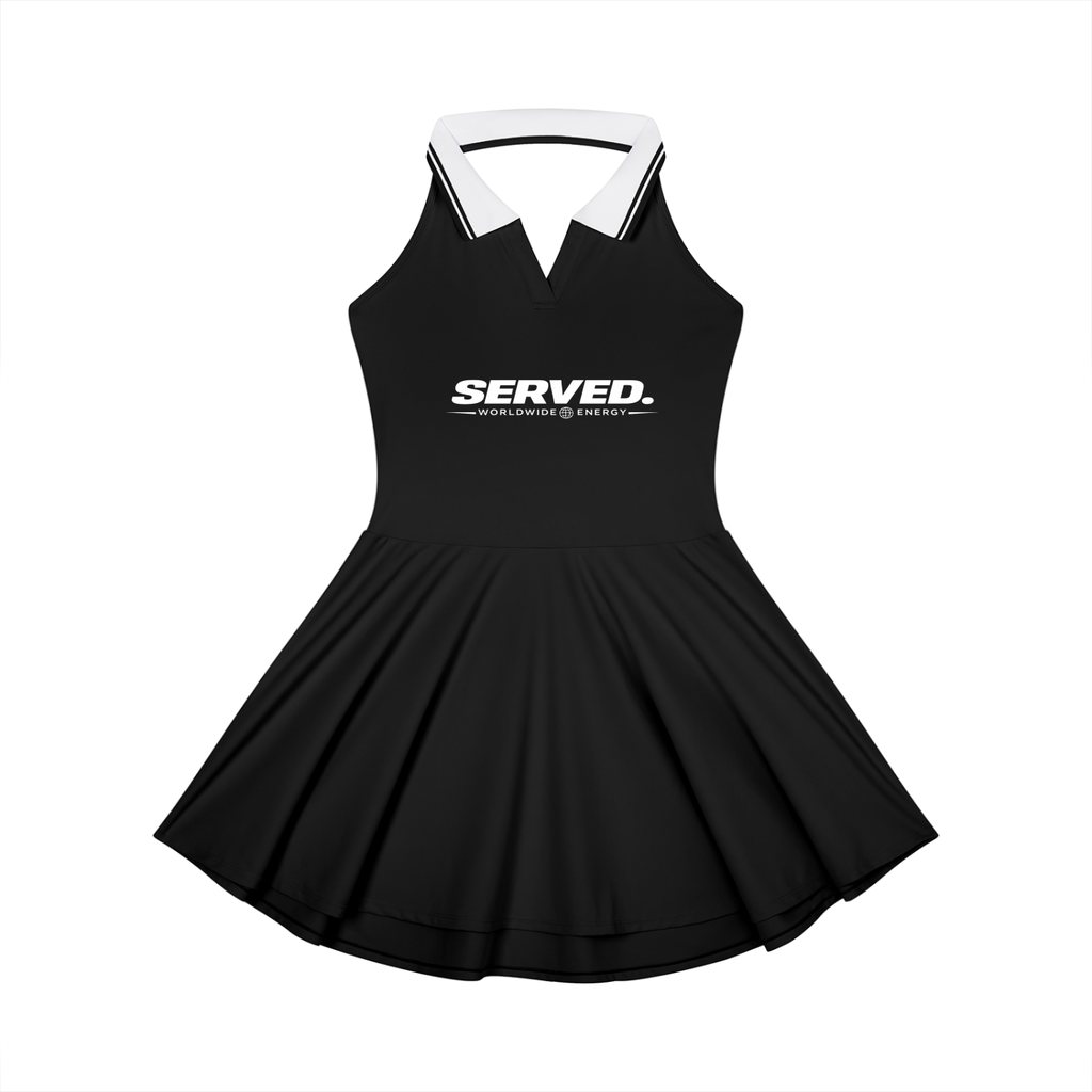 Served.  Worldwide Energy Collared Halter A-Line Tennis Dress
