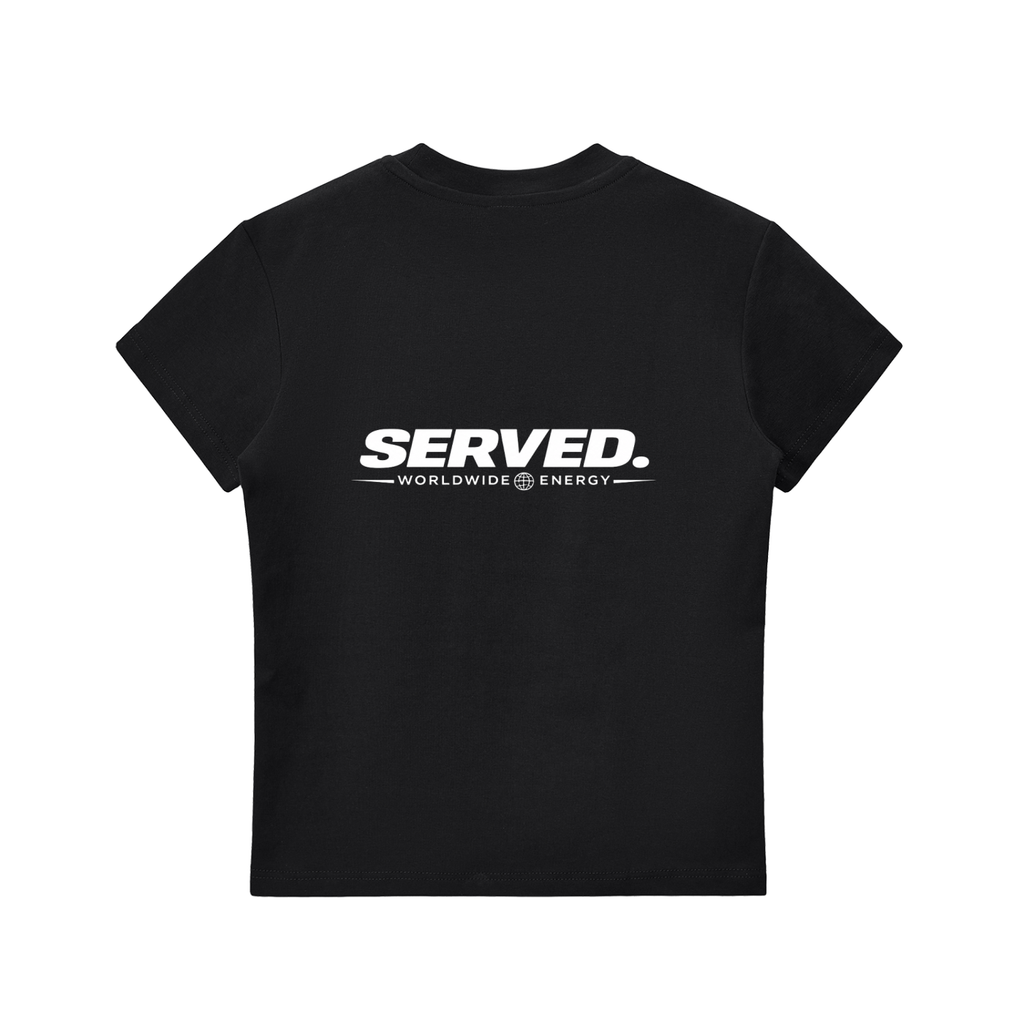 Served. Worldwide Energy Women’s Bodycon Crewneck T-Shirt