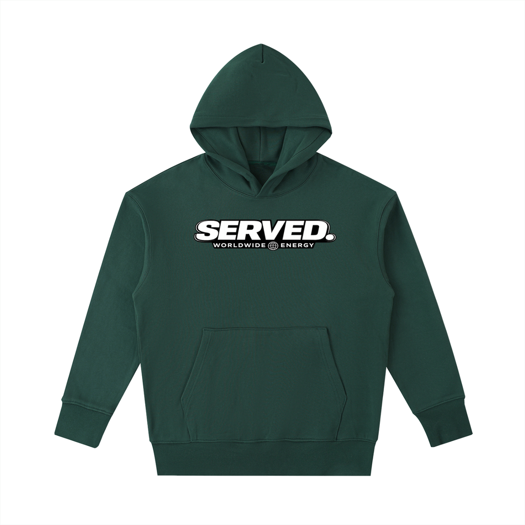 Served. Worldwide Energy Heavyweight Cotton Hoodie