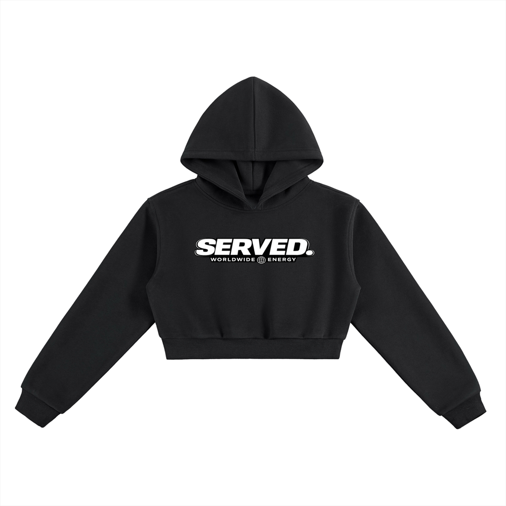 Served Worldwide Energy Women's Cropped Hoodie
