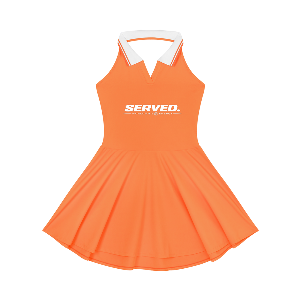 Served.  Worldwide Energy Collared Halter A-Line Tennis Dress