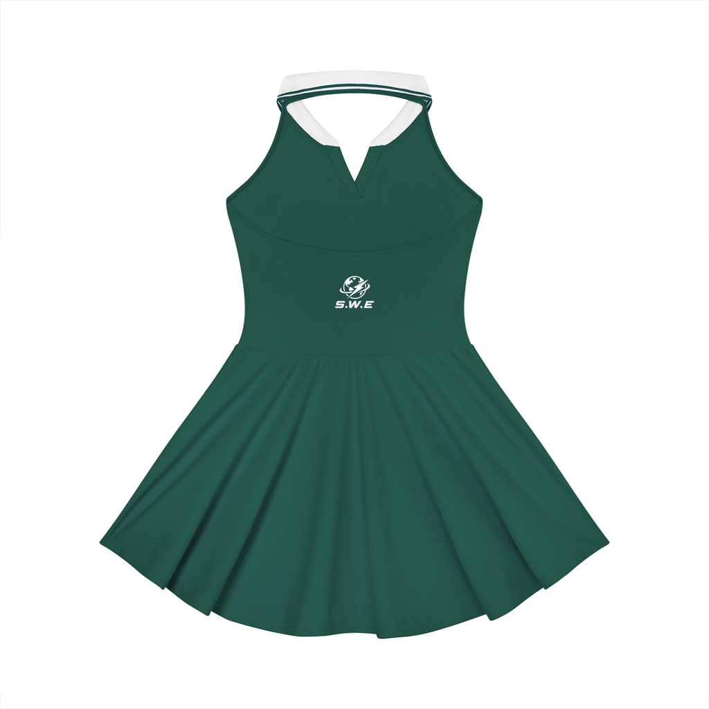 Served.  Worldwide Energy Collared Halter A-Line Tennis Dress