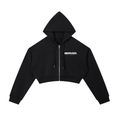 Served. Worldwide Energy Women's Cropped Zip-Up Hoodie