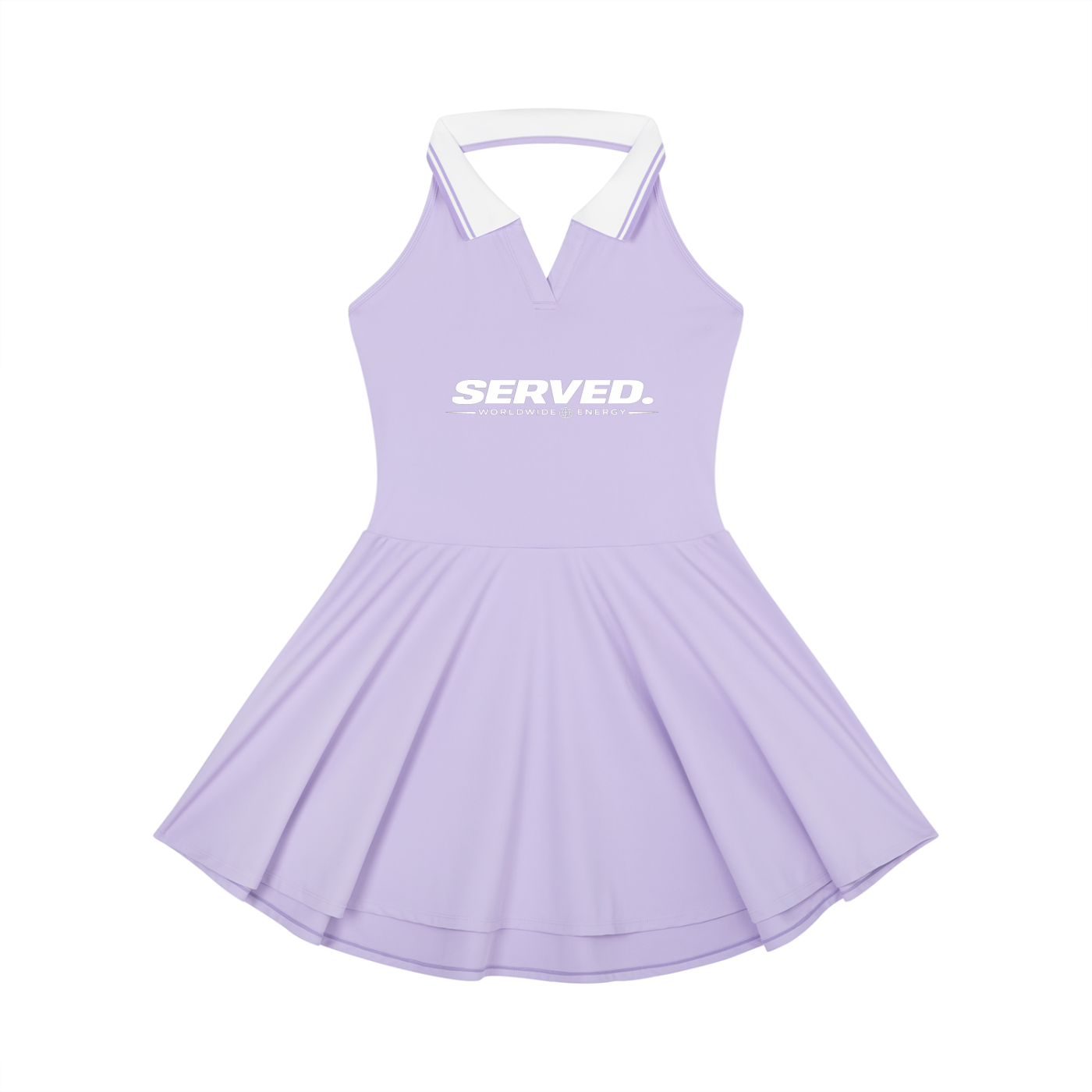 Served.  Worldwide Energy Collared Halter A-Line Tennis Dress