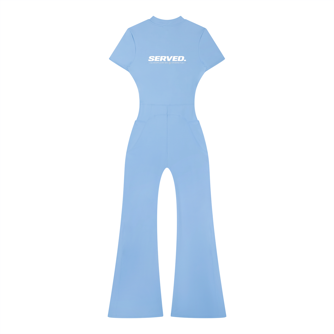 Served. Worldwide Energy Women’s Tight Flared Leg Quarter-Zip Jumpsuit