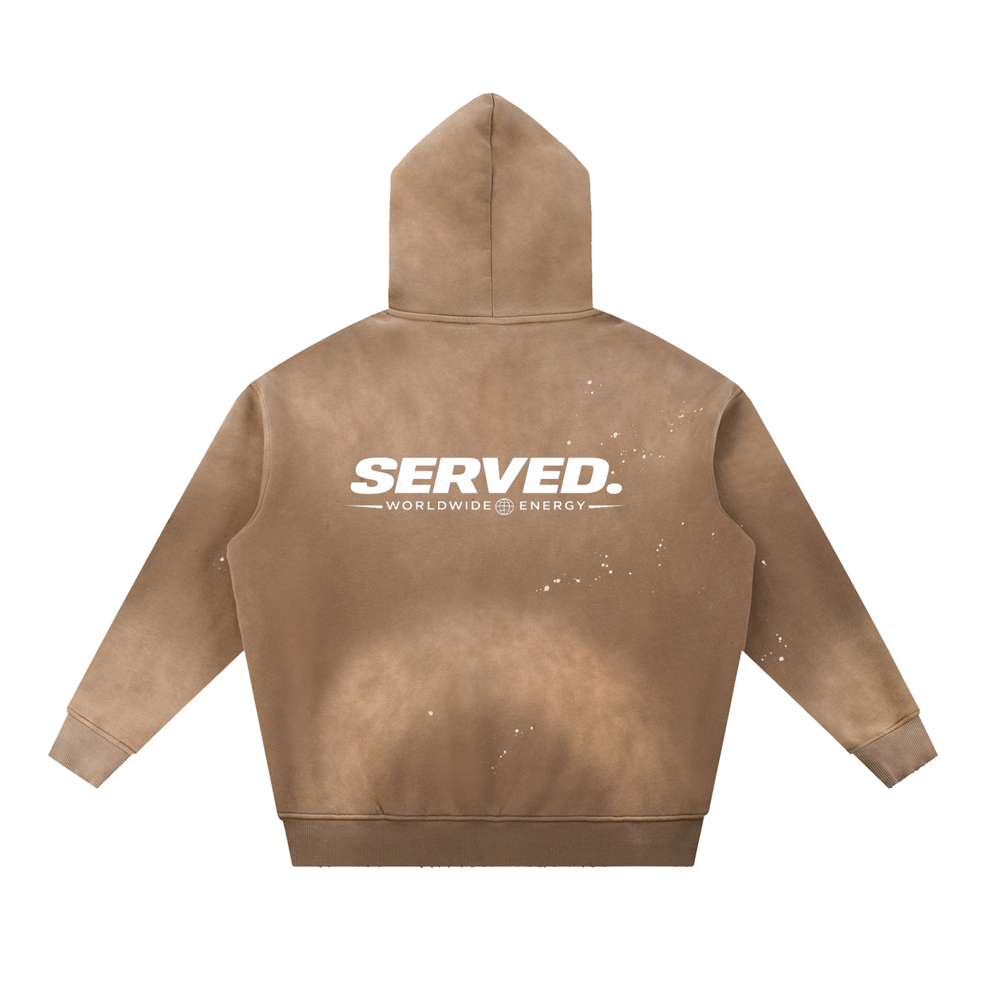 Served. Worldwide Energy Washed Frayed Fleece Hoodie