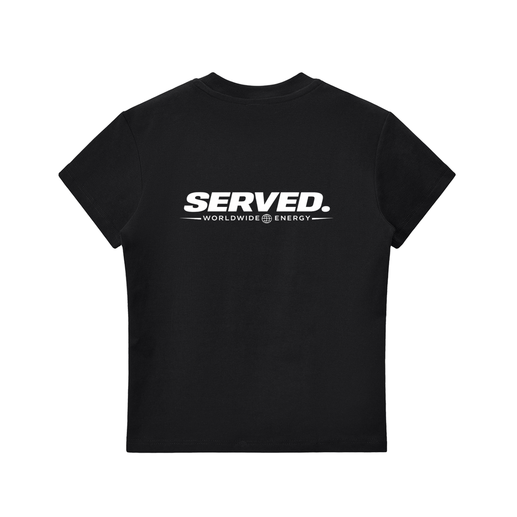 Served. Worldwide Energy Women’s Bodycon Crewneck T-Shirt