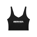 Served Worldwide Energy Women's V-Neck Yoga Sports Bra
