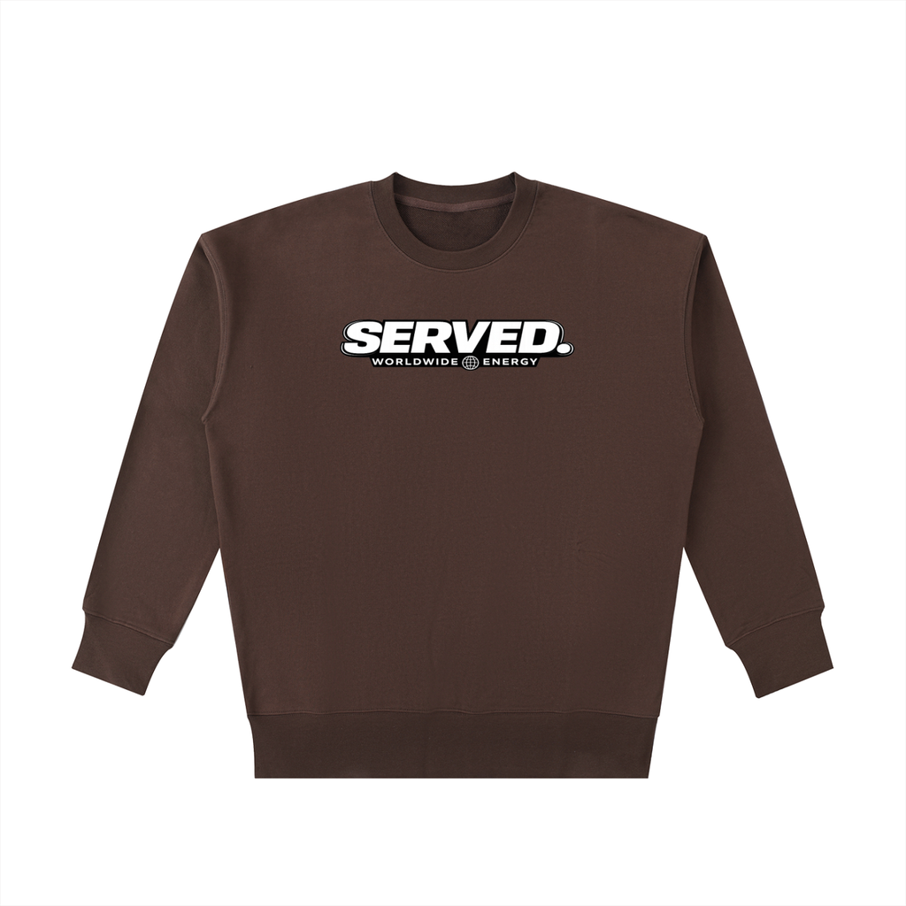 Served. Worldwide Energy Men Heavyweight Cotton Sweatshirt