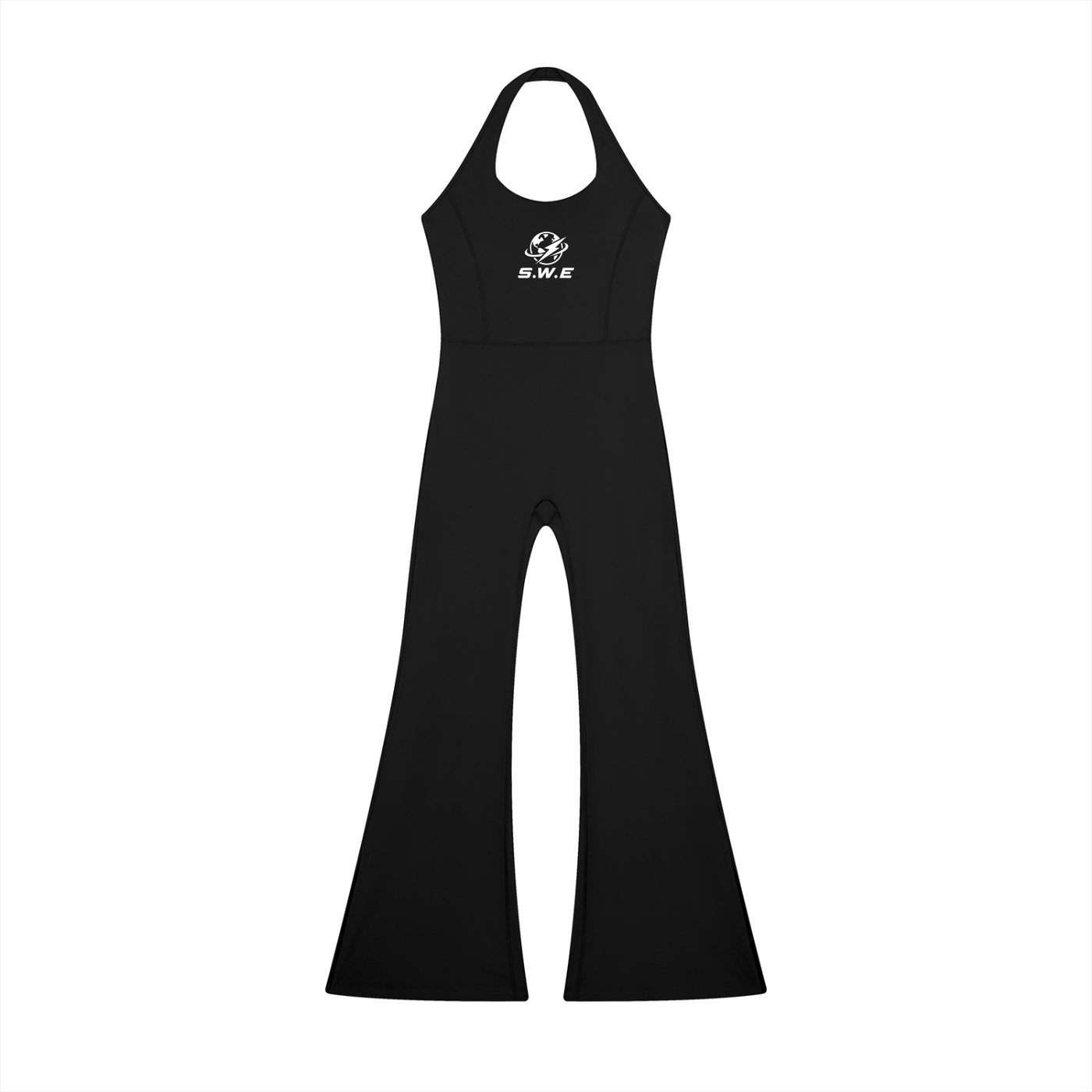 Served. Worldwide Energy Halter Flared Jumpsuit