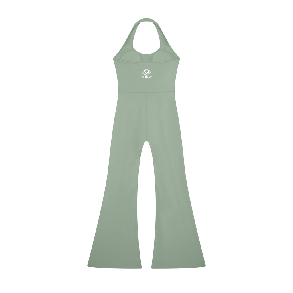 Served. Worldwide Energy Halter Flared Jumpsuit