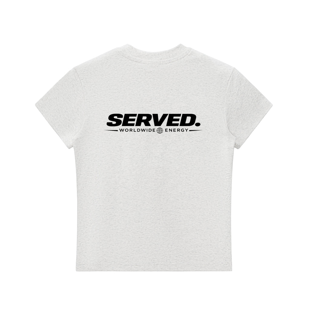 Served. Worldwide Energy Women’s Bodycon Crewneck T-Shirt