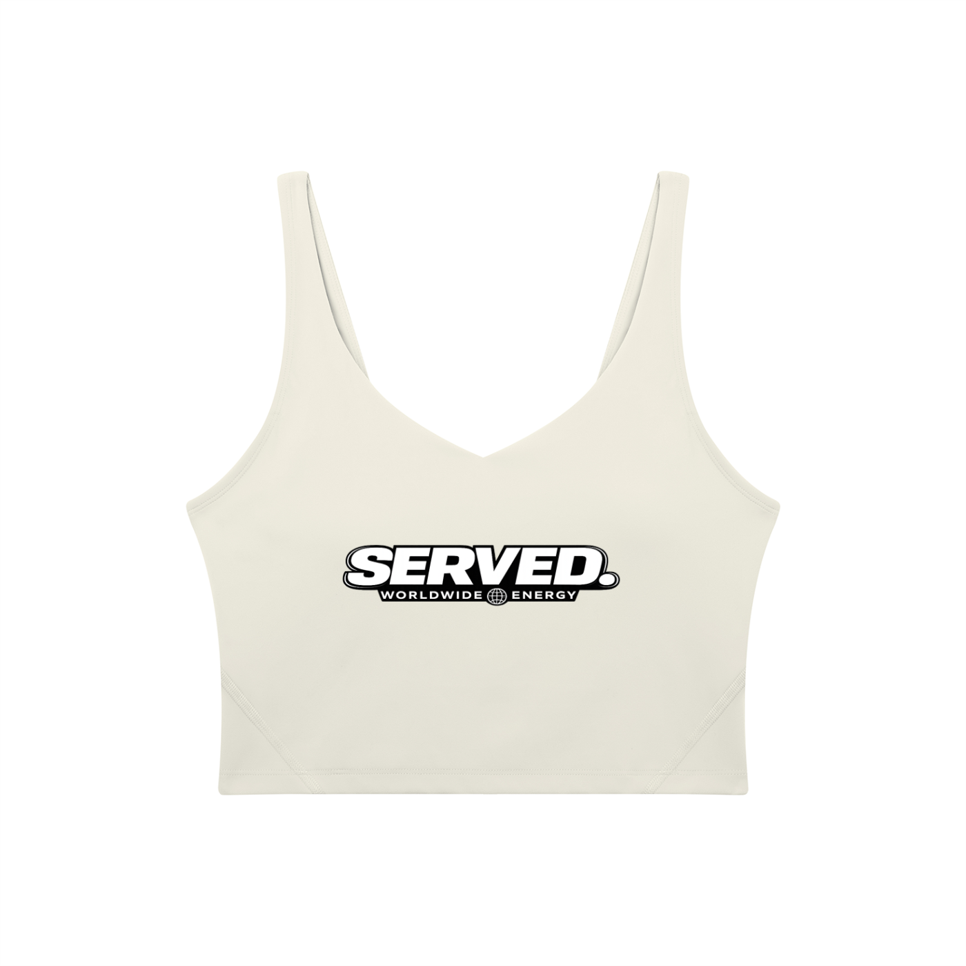 Served Worldwide Energy Women's V-Neck Yoga Sports Bra