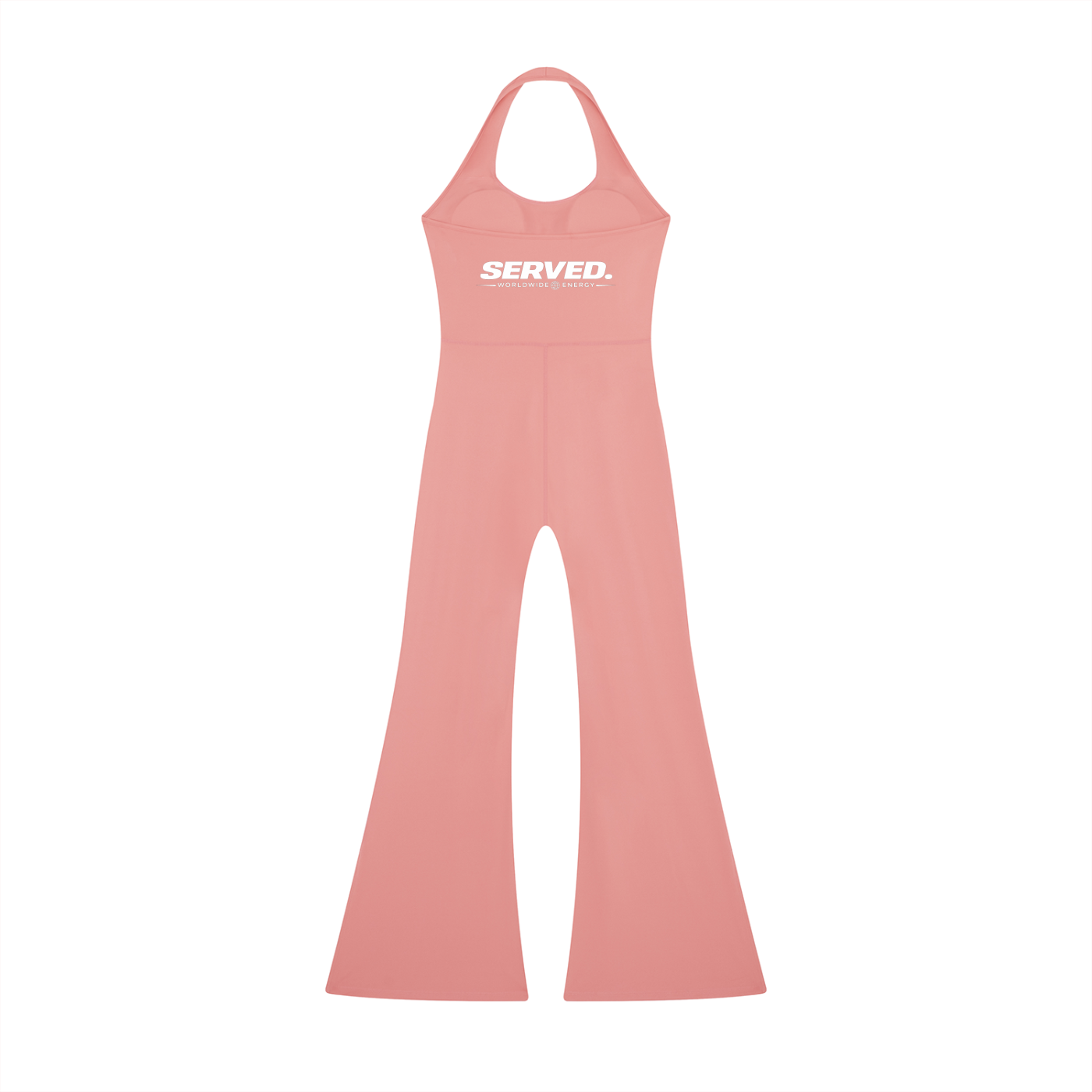 Served. Worldwide Energy Halter Flared Jumpsuit
