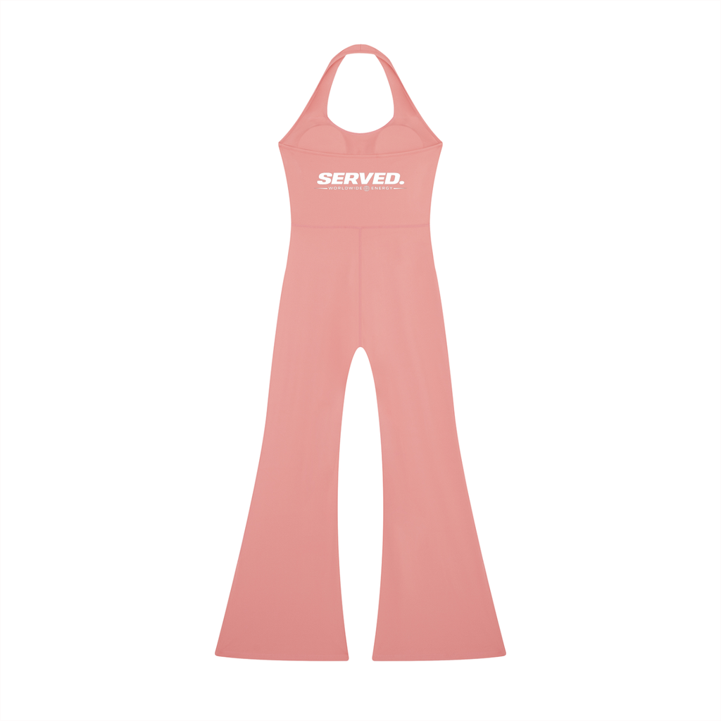 Served. Worldwide Energy Halter Flared Jumpsuit