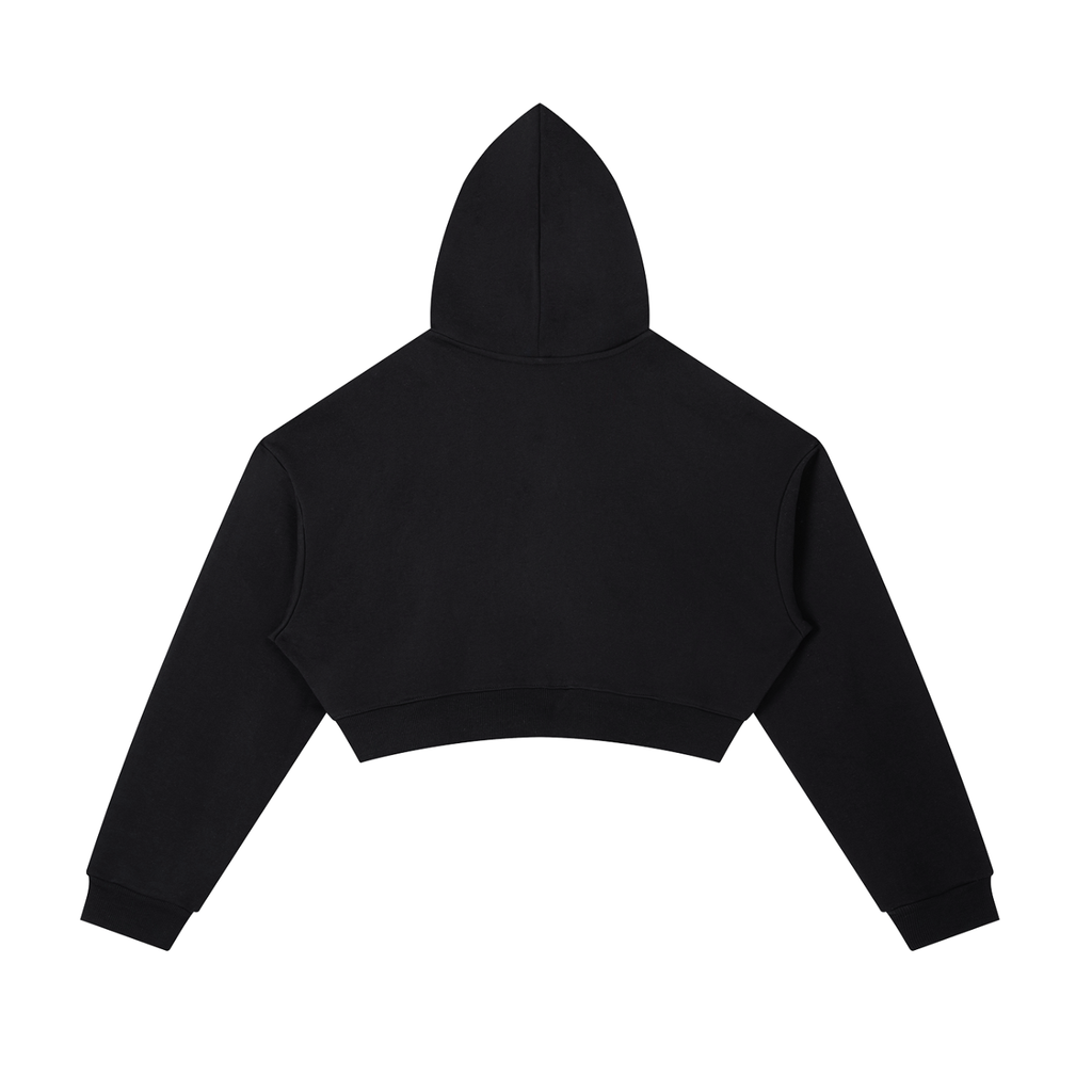 Served. Worldwide Energy Women's Cropped Zip-Up Hoodie